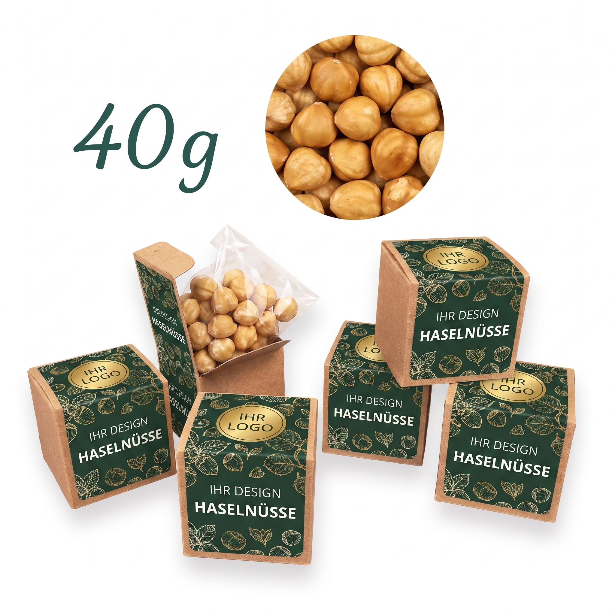 Snacks im Werbe-Würfel